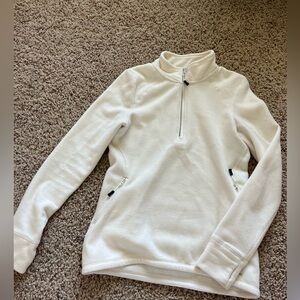 Eddie Bauer off white 1/4 zip - small